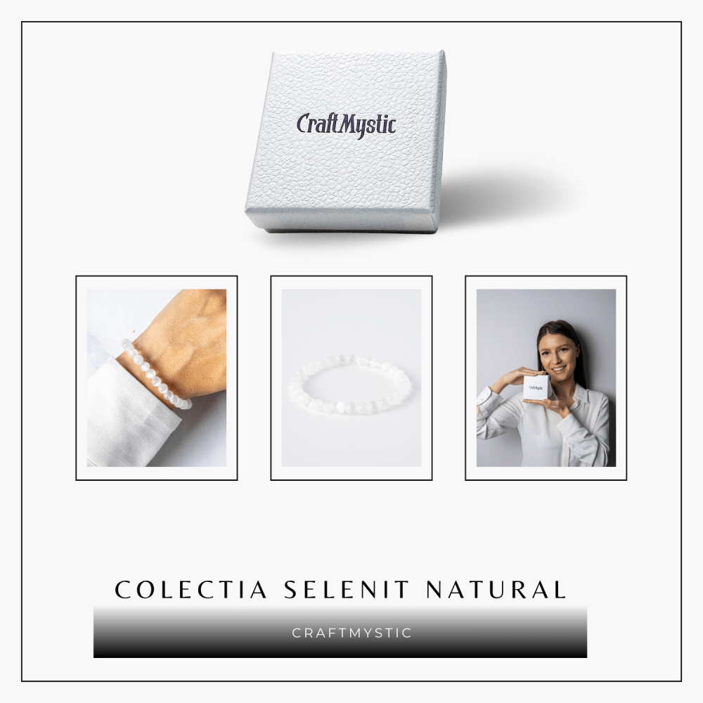 Purificare si Liniste – Bratara din Selenit Natural 6mm [8]