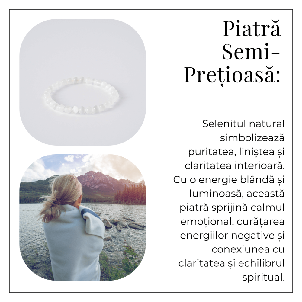 Purificare si Liniste – Bratara din Selenit Natural 6mm [6]