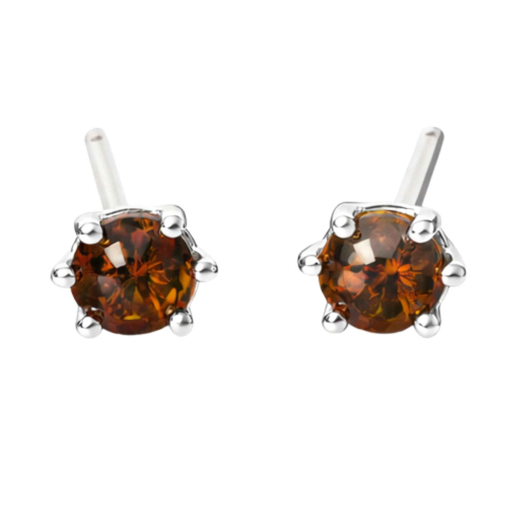 Cercei Argint 925 Biluta cu Chihlimbar – Eleganta Minimalista si Energie Naturala [1]