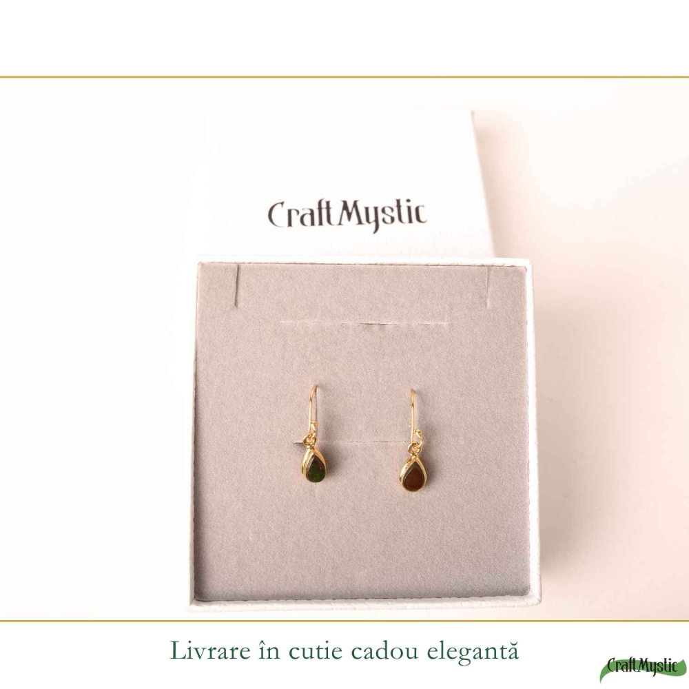 Cercei Argint 925 cu Ammolit Natural Lacrima – Eleganta si Energie Pozitiva [6]