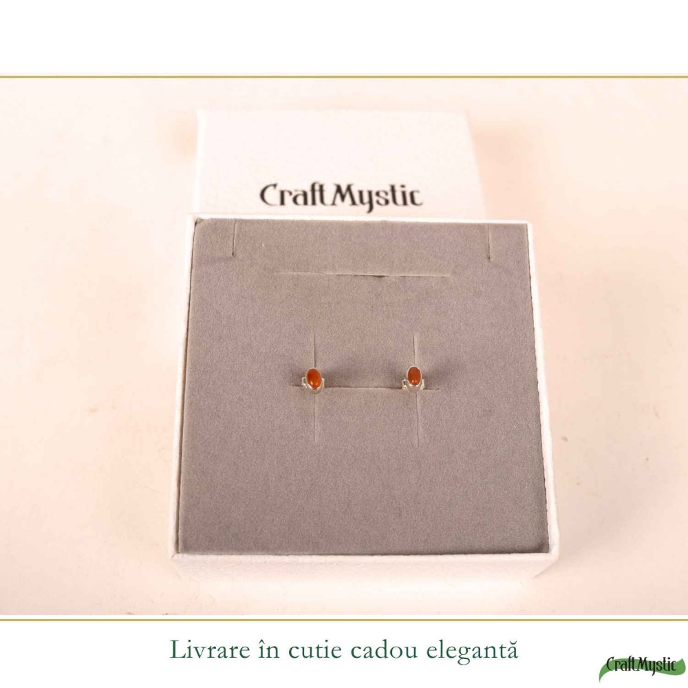 Cercei argint 925 cu carneol oval – energie si incredere [6]