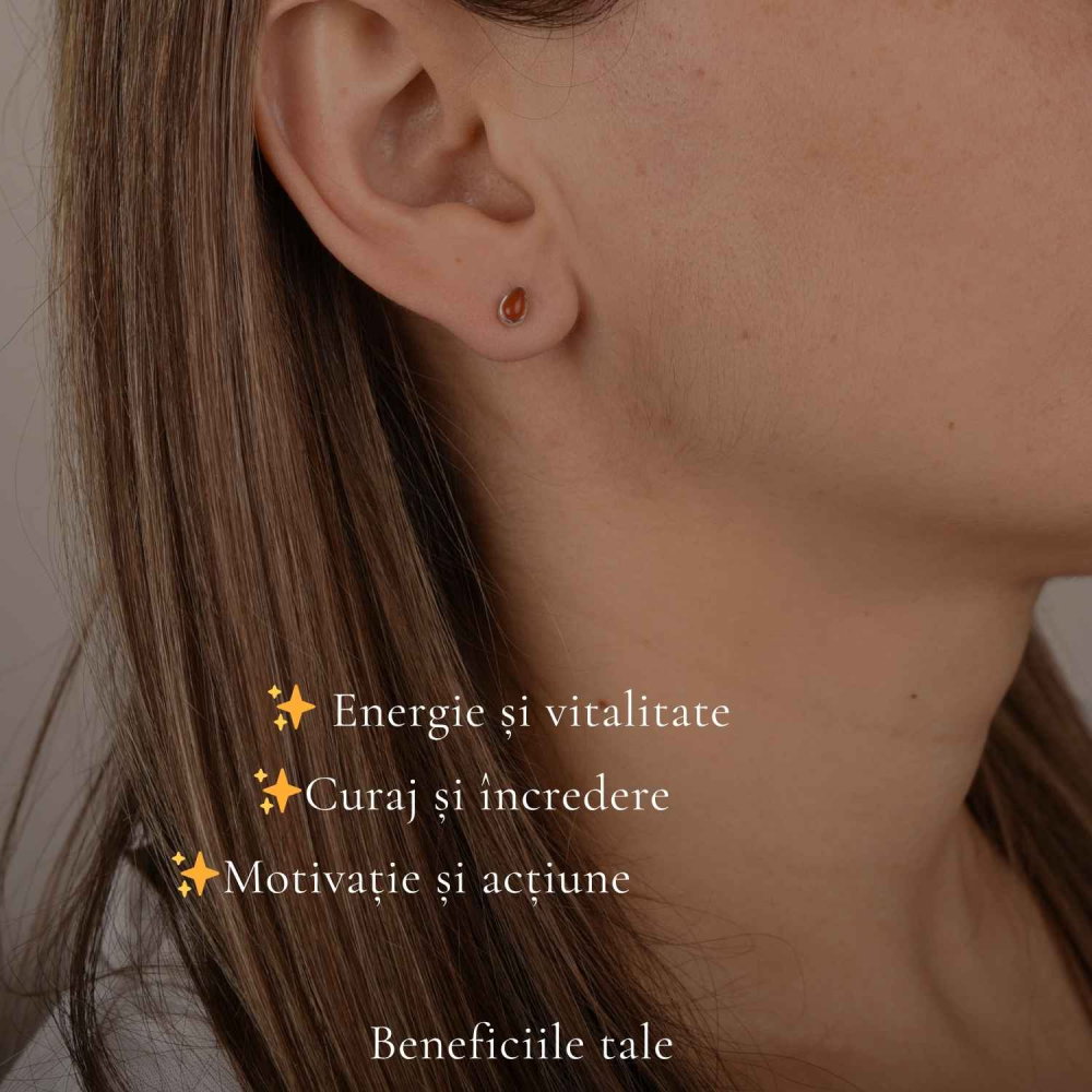 Cercei argint 925 cu carneol lacrima – energie si curaj [3]