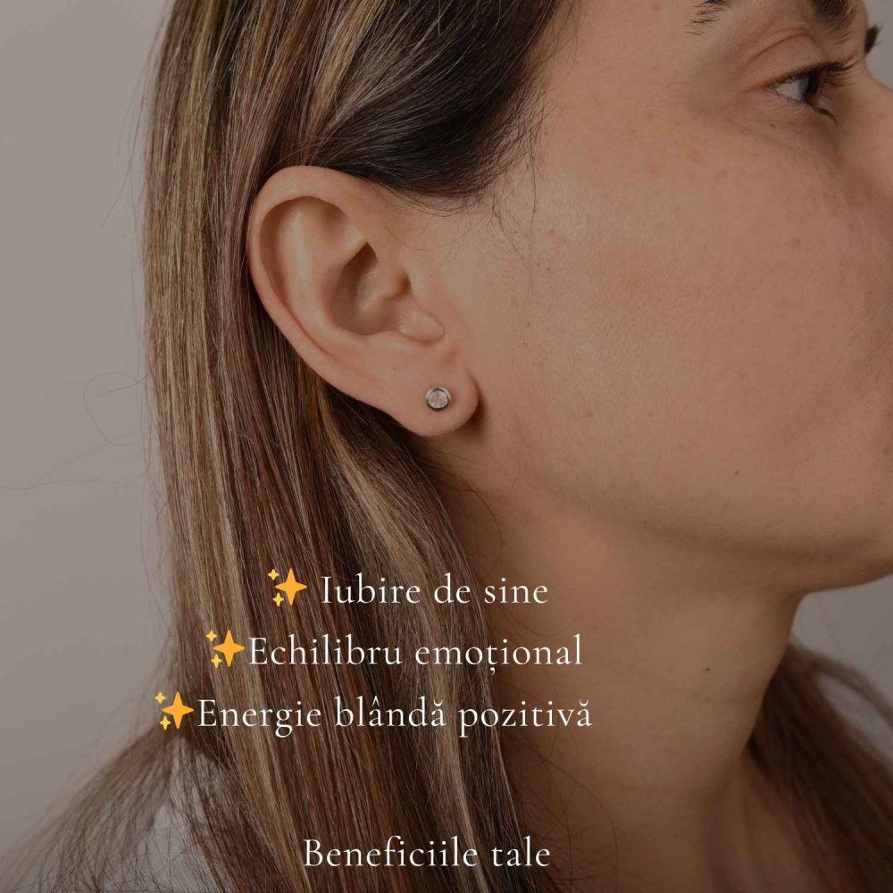 Cercei Argint 925 cu Cuart Roz Bobita – Iubire si Delicatețe Zilnica [3]