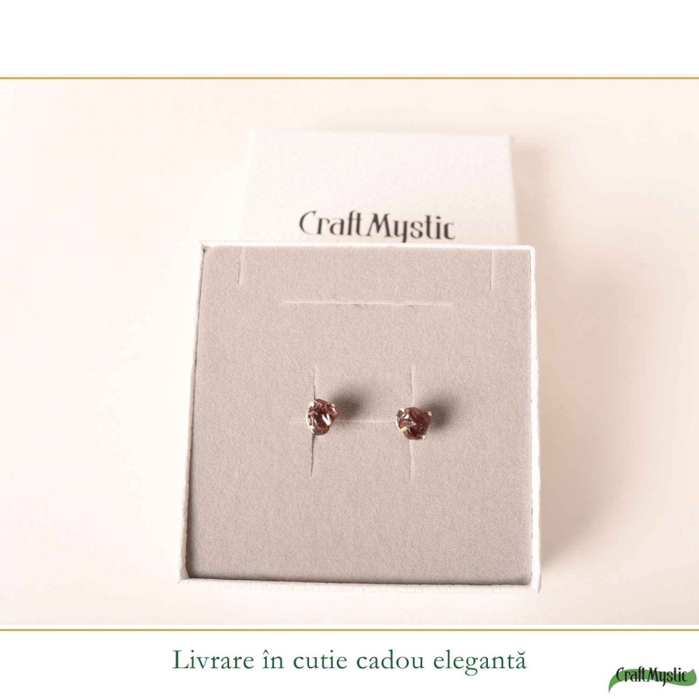 Cercei Argint 925 cu Granat Oval – Energie, Pasiune si Stabilitate [6]