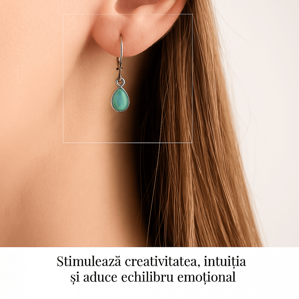 Cercei Argint 925 cu Opal Etiopian - Eleganta si Protectie Energetica [2]