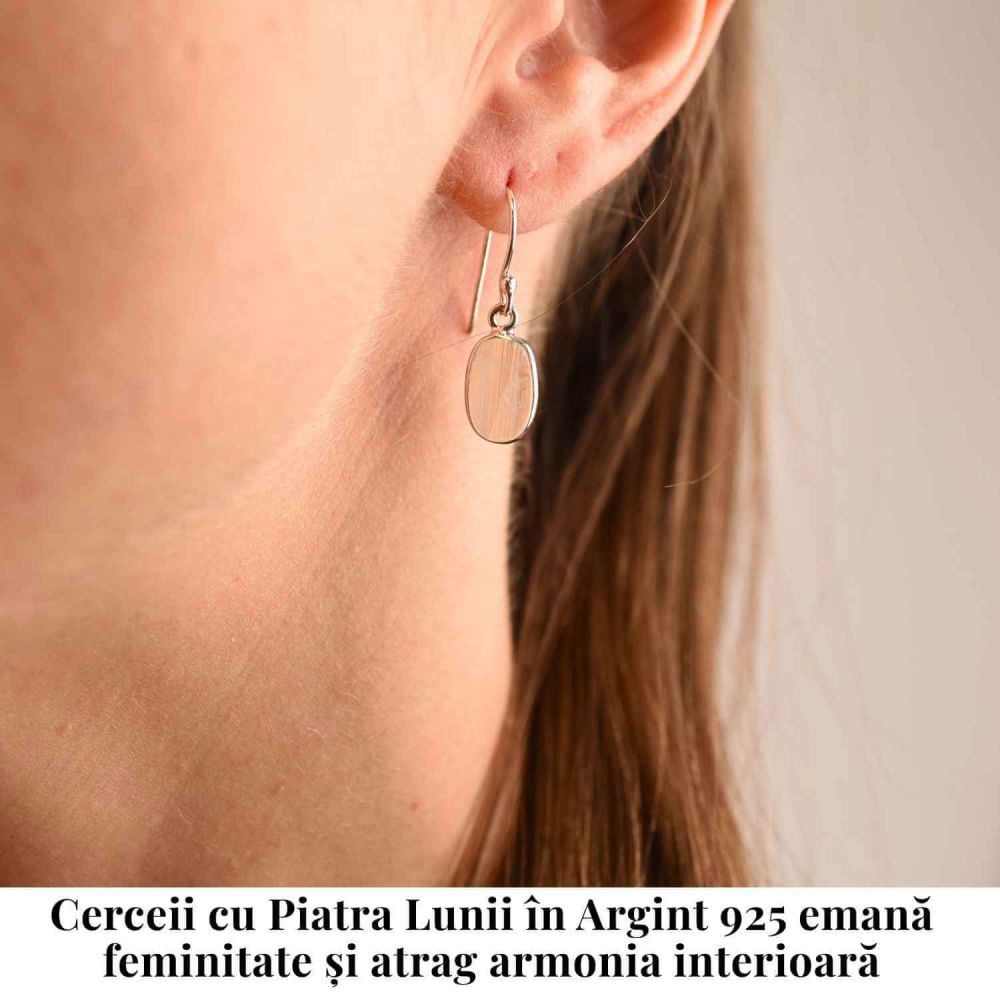 Cercei Argint 925 cu Piatra Lunii Ovala – Echilibru si Feminitate [2]