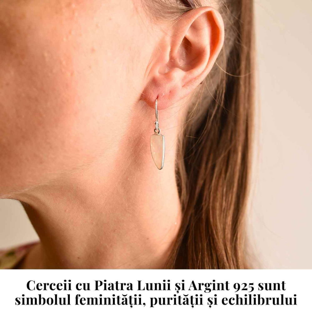 Cercei Argint 925 cu Piatra Lunii Lama – Curaj si Protectie [2]