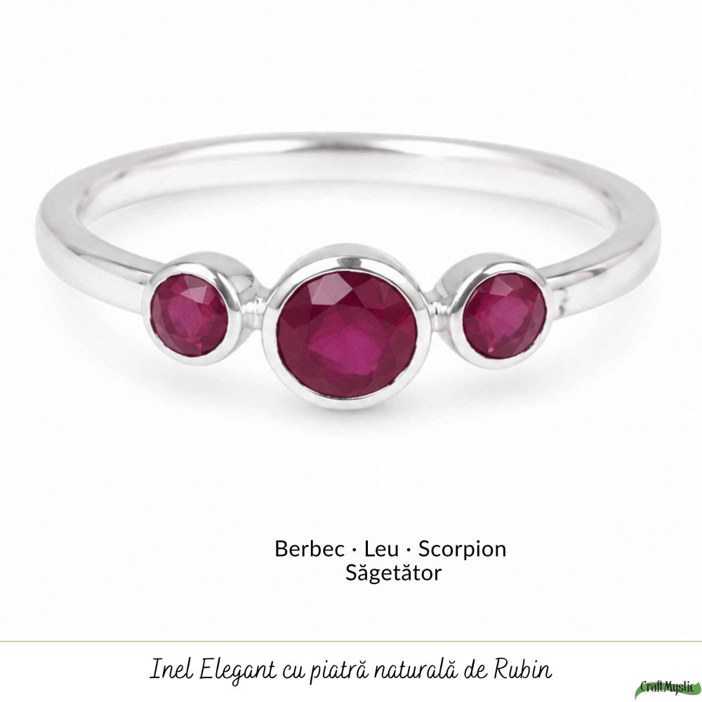 Inel Argint 925 cu Rubin Fatetat  – Pasiune si Energie Feminina [5]