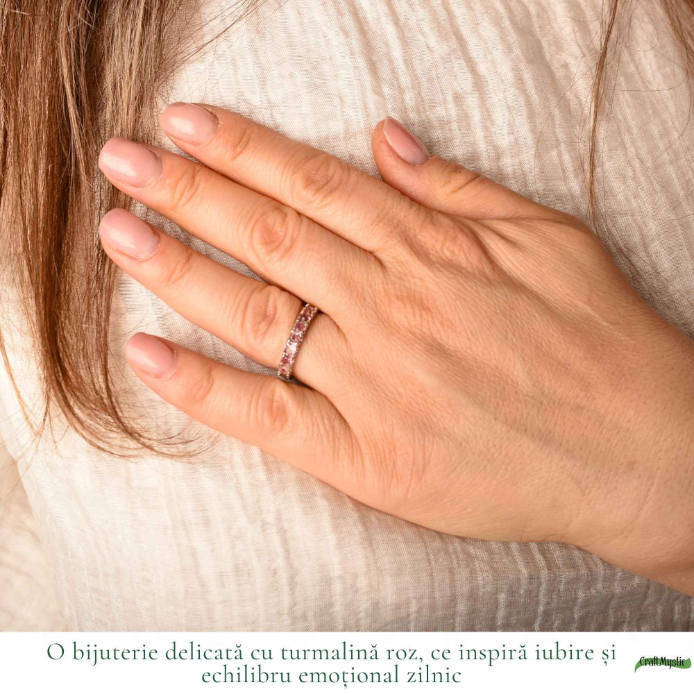Inel Argint 925 cu Turmalină Roz – Iubire si Echilibru Emotional [2]