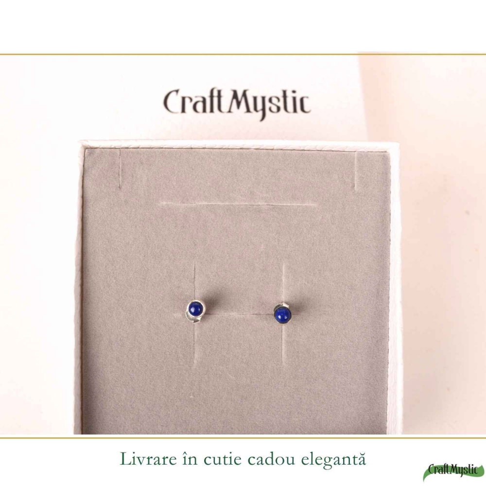 Cercei argint 925 rotunzi cu Lapis Lazuli – claritate si exprimare autentica [6]