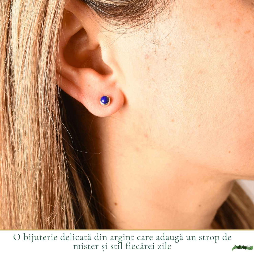 Cercei argint 925 rotunzi cu Lapis Lazuli – claritate si exprimare autentica [2]