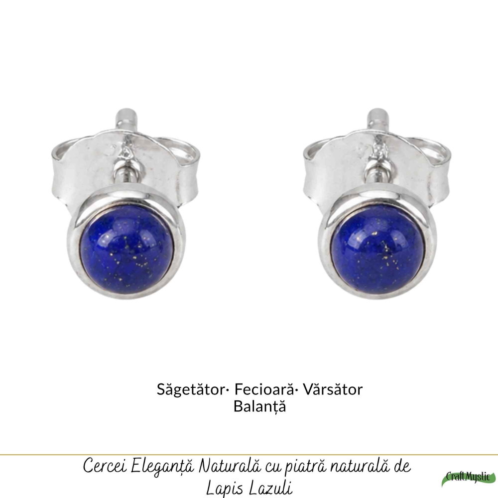 Cercei argint 925 rotunzi cu Lapis Lazuli – claritate si exprimare autentica [5]