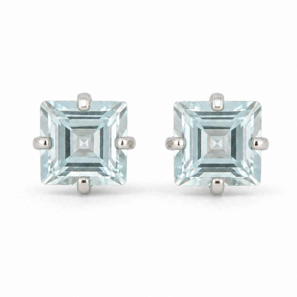 Cercei argint 925 pătrați cu topaz albastru – claritate si echilibru interior [1]