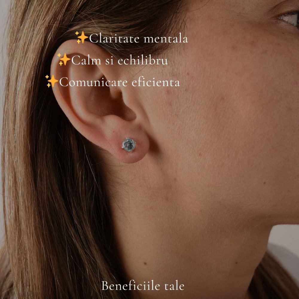 Cercei argint 925 rotunzi cu topaz albastru – calm si claritate zilnica [3]