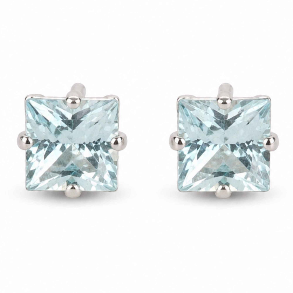 Cercei argint 925 patrati cu topaz albastru – calm si claritate zilnica [1]