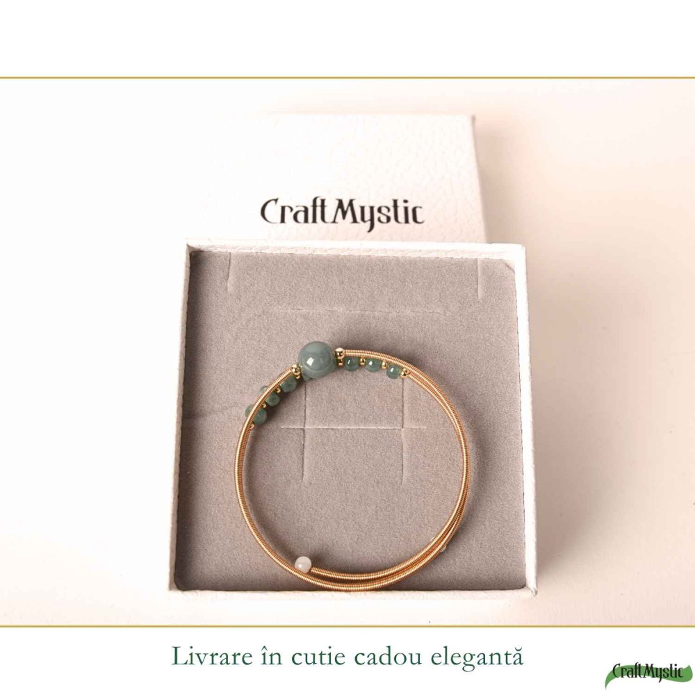 Bratara din Cupru cu Smarald Natural – Iubire, Armonie si Prosperitate [6]