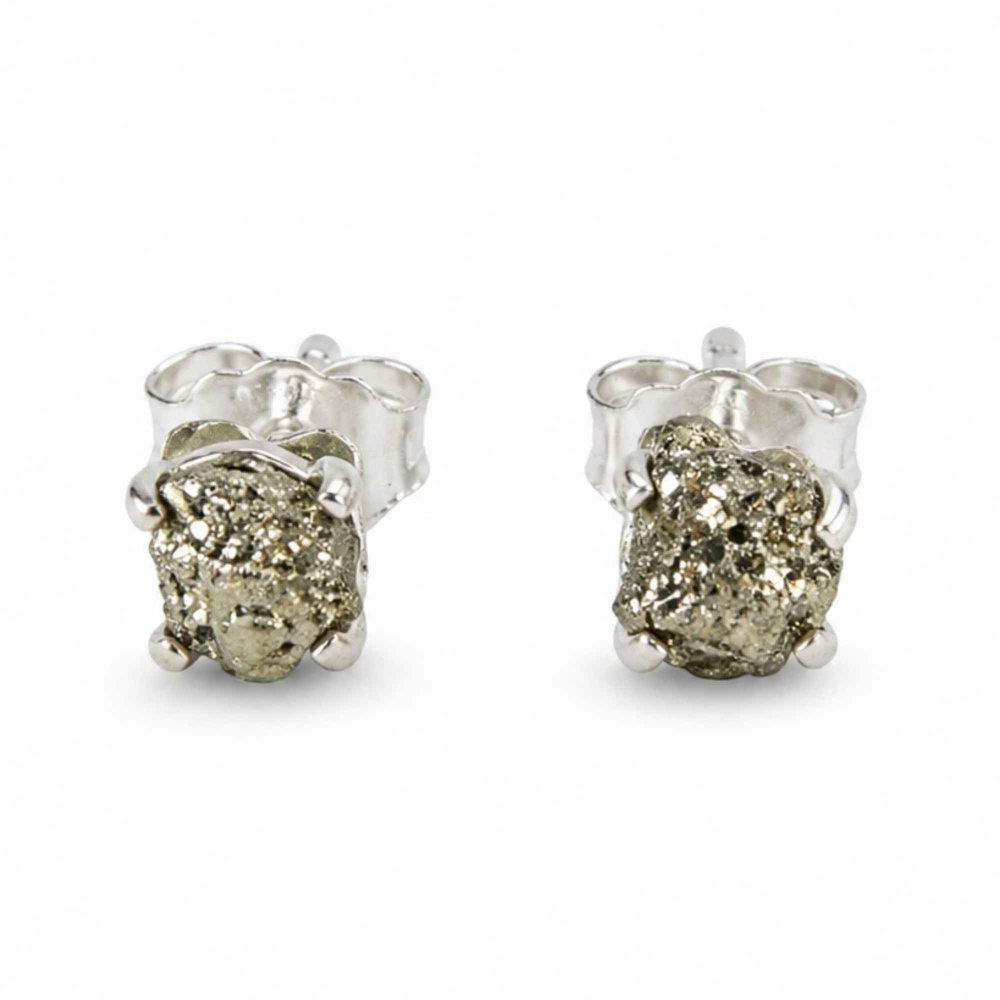 Cercei argint 925 cu Pirita bruta – protectie si incredere autentica [1]