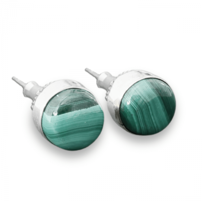 Cercei Argintii cu Citrin si Inchidere Clasica cu Surub [1]