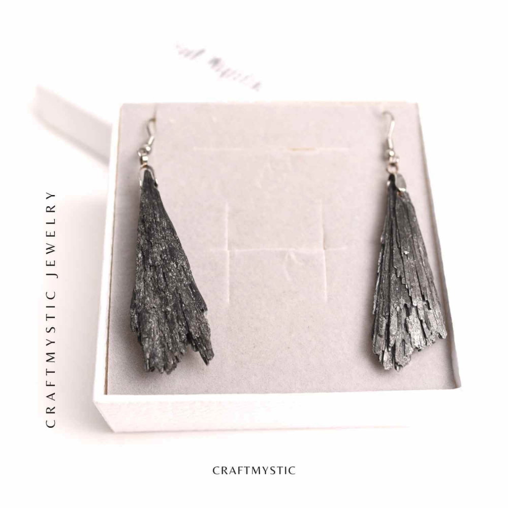 Cercei cu Turmalina Neagra model Aripa – Protectie si Eleganta Naturala [6]