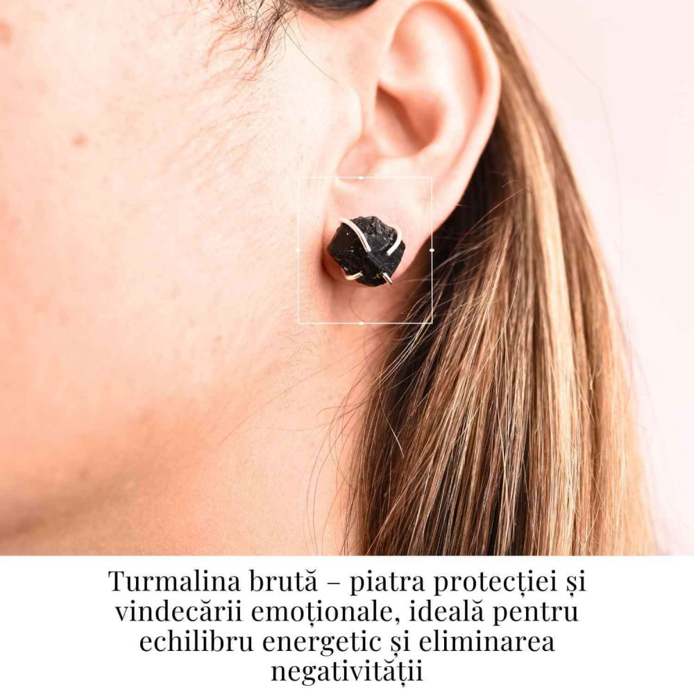 Cercei cu Turmalina Neagra Bruta – Protectie si Stabilitate [2]