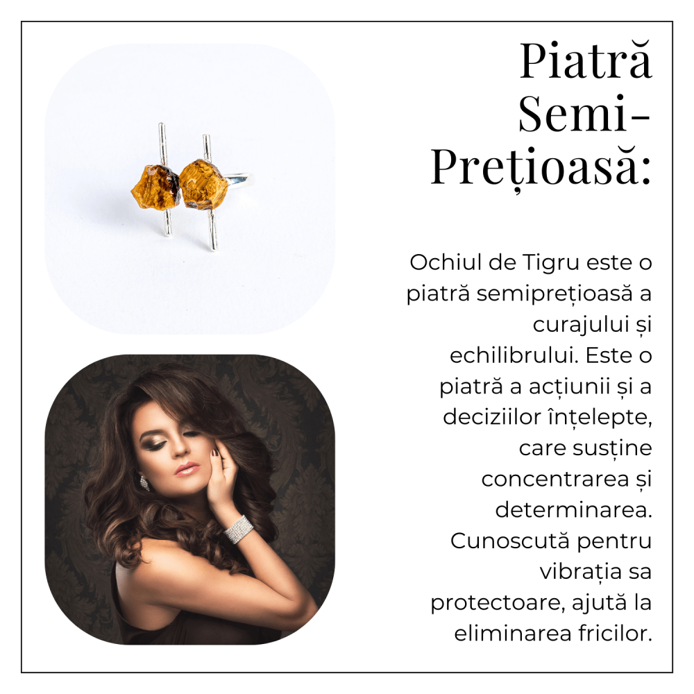 Focus si incredere in sine – Inel cu ochi de tigru brut [6]