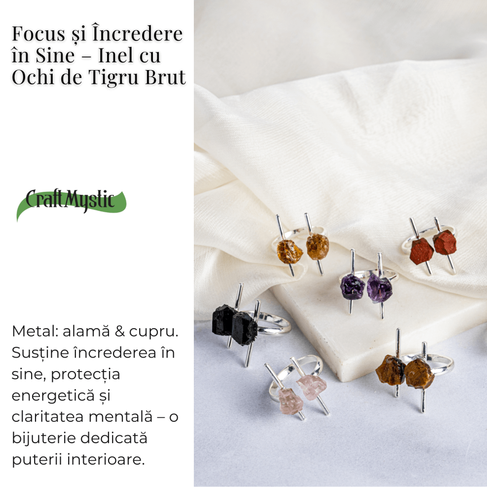 Focus si incredere in sine – Inel cu ochi de tigru brut [3]