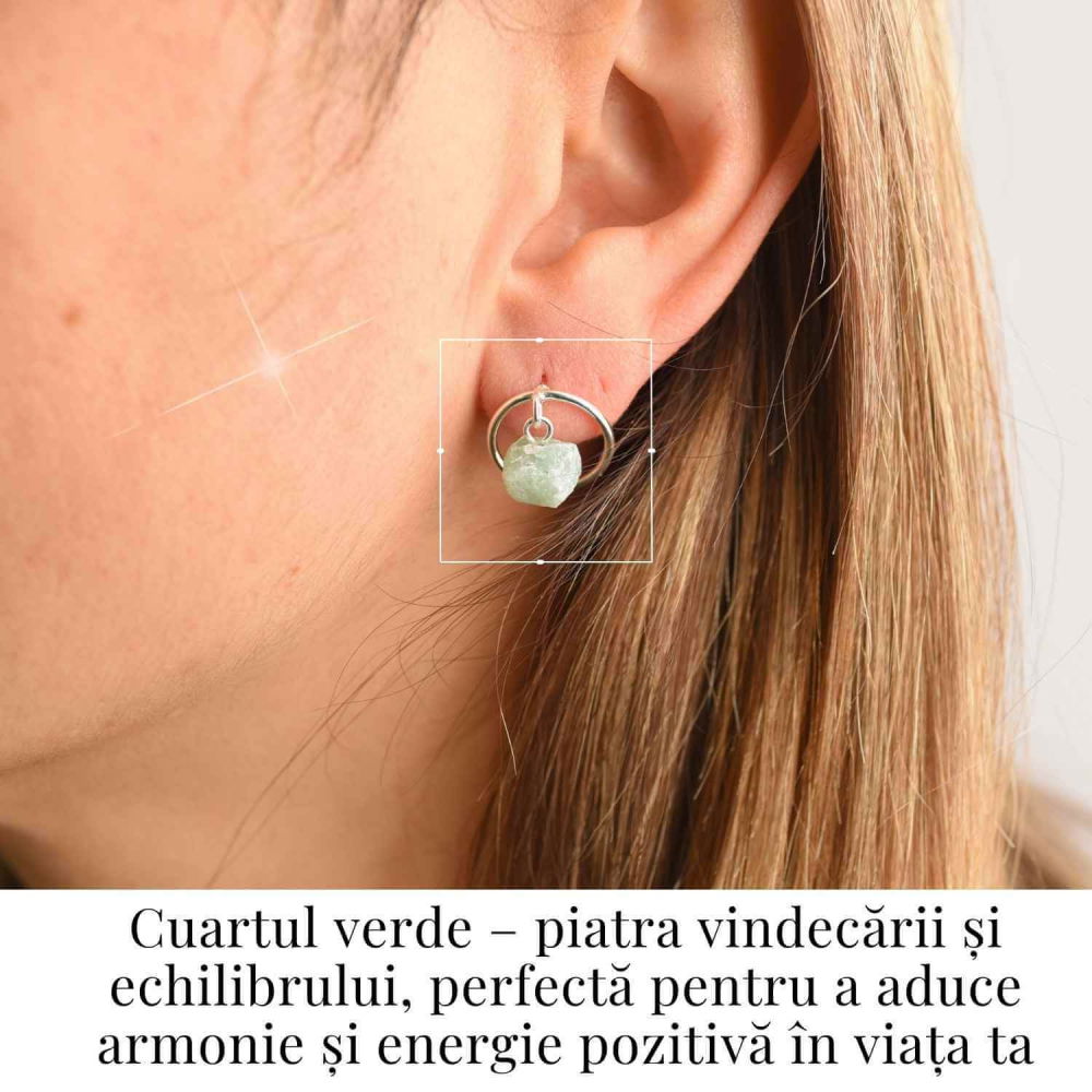 Cercei cu Cuart Verde – Echilibru si Energie Pozitiva [2]