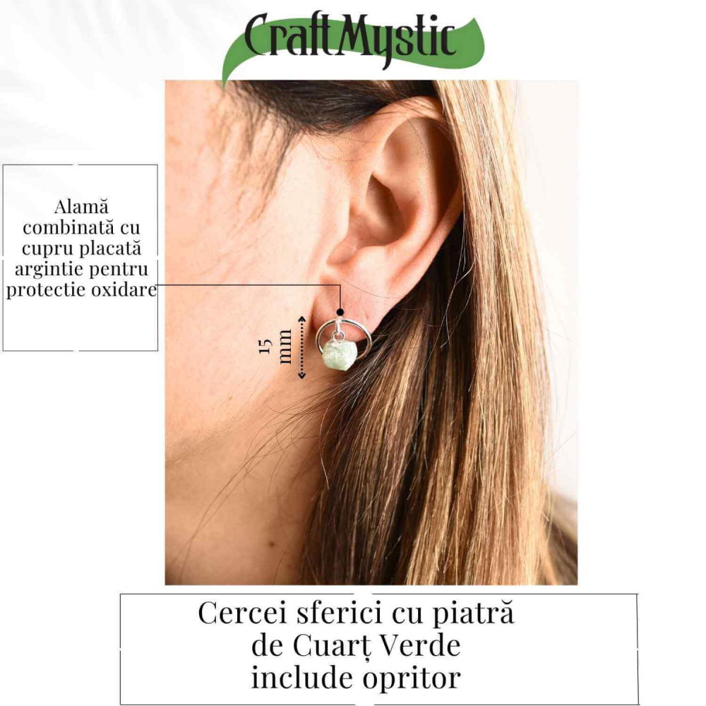 Cercei cu Cuart Verde – Echilibru si Energie Pozitiva [3]