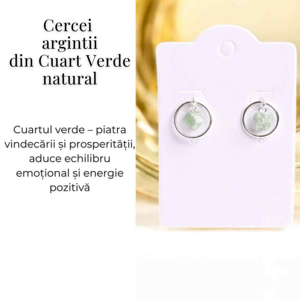 Cercei cu Cuart Verde – Echilibru si Energie Pozitiva [4]