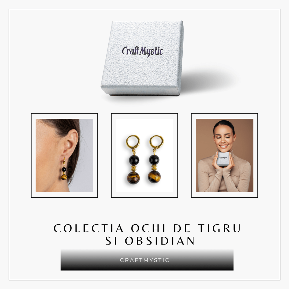 Echilibru si Putere – Cercei cu Ochi de Tigru si Obsidian [8]