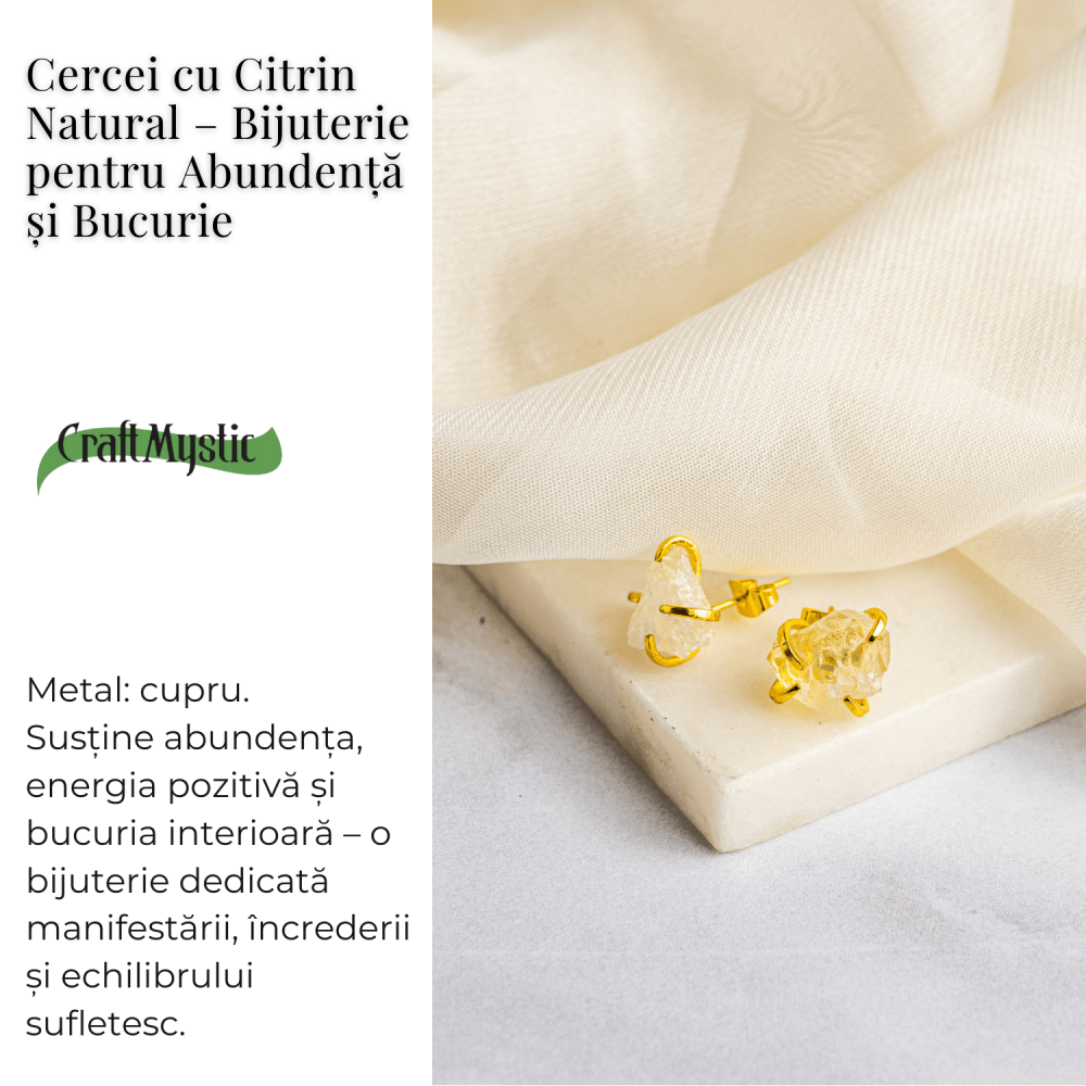 Cercei pentru Abundenta si Bucurie – Citrin Natural [3]