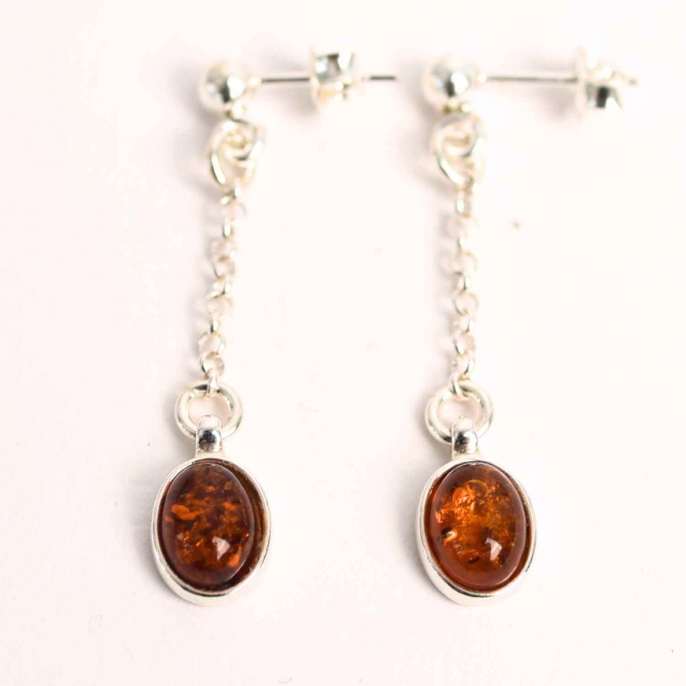 Cercei lungi din argint 925 cu chihlimbar natural – Energie si Rafinament [1]