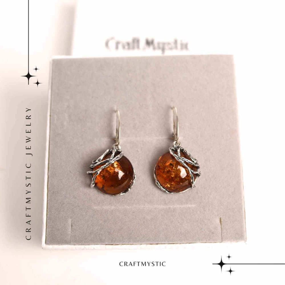 Cercei Argint 925 cu Chihlimbar - Eleganta si Protectie Naturala [6]