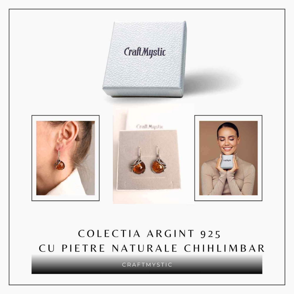 Cercei Argint 925 cu Chihlimbar - Eleganta si Protectie Naturala [7]