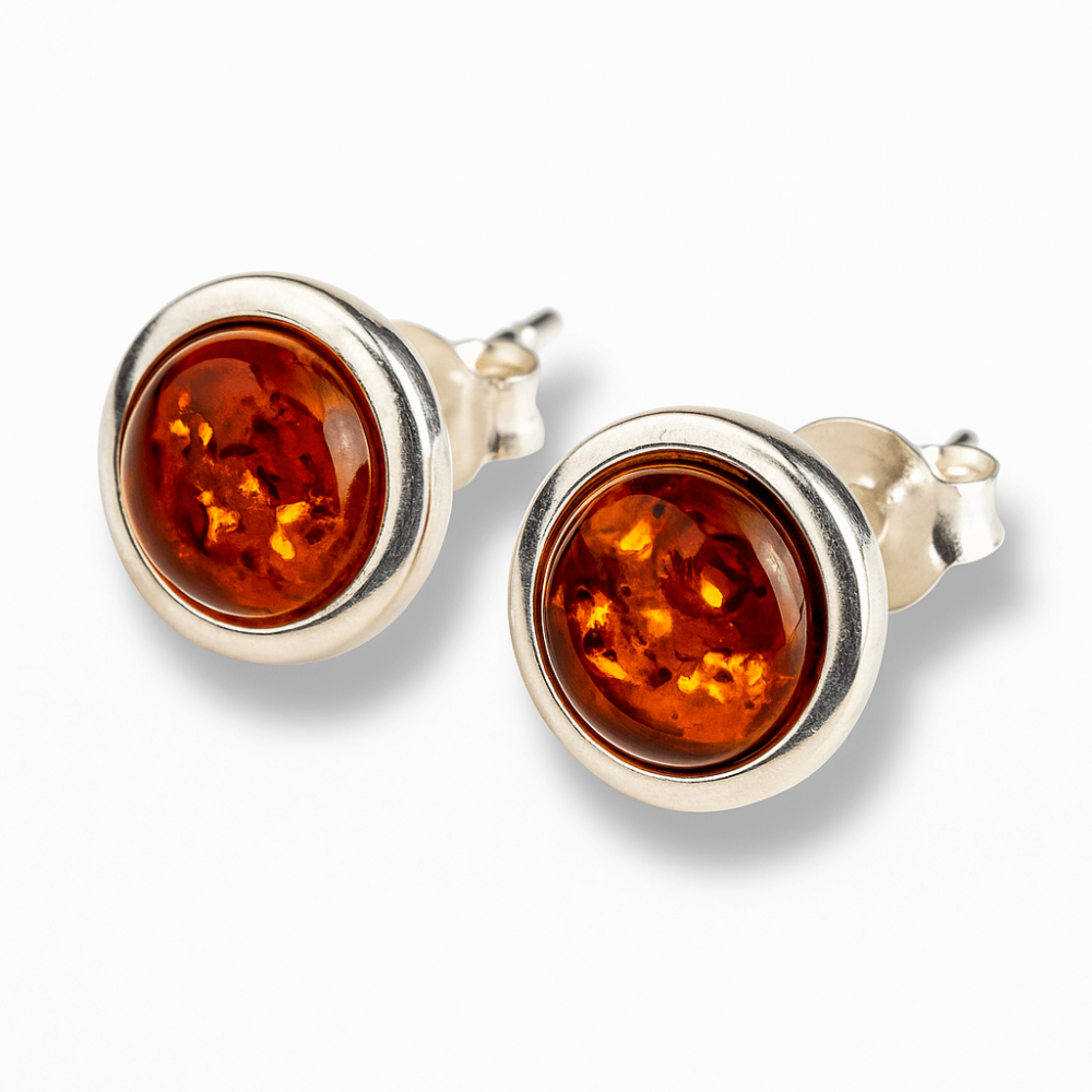 Cercei Clasici cu Chihlimbar Autentic si Montura Fina din Argint 925 [1]