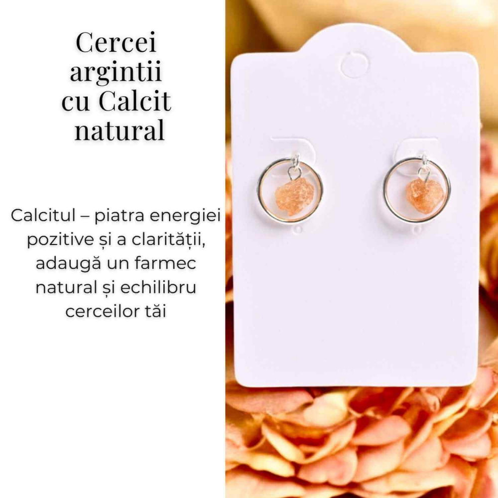 Cercei cu Calcit Brut – Energie Pozitiva si Echilibru [3]