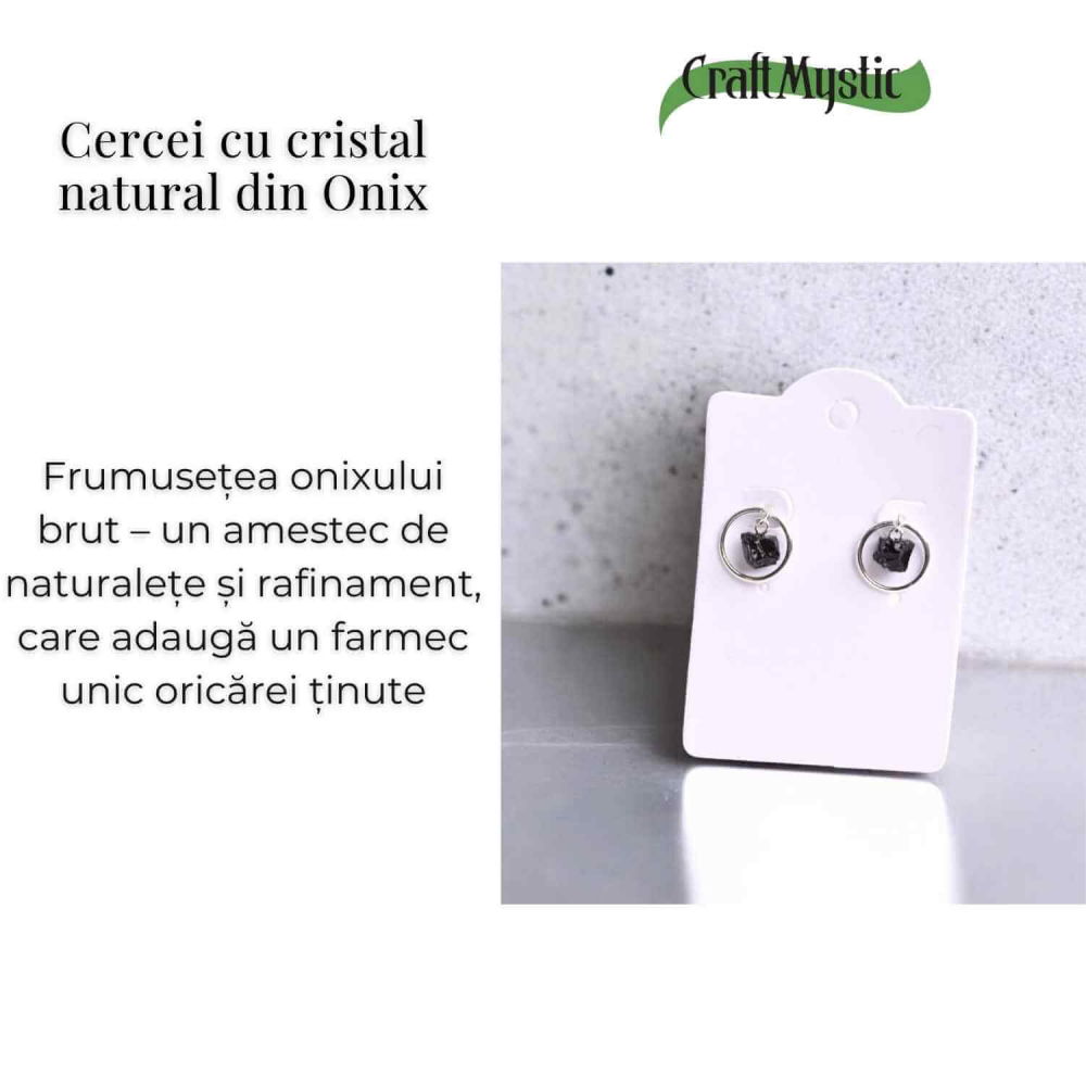 Cercei cu Onix Brut Sferic – Protectie si Eleganta Naturala [3]