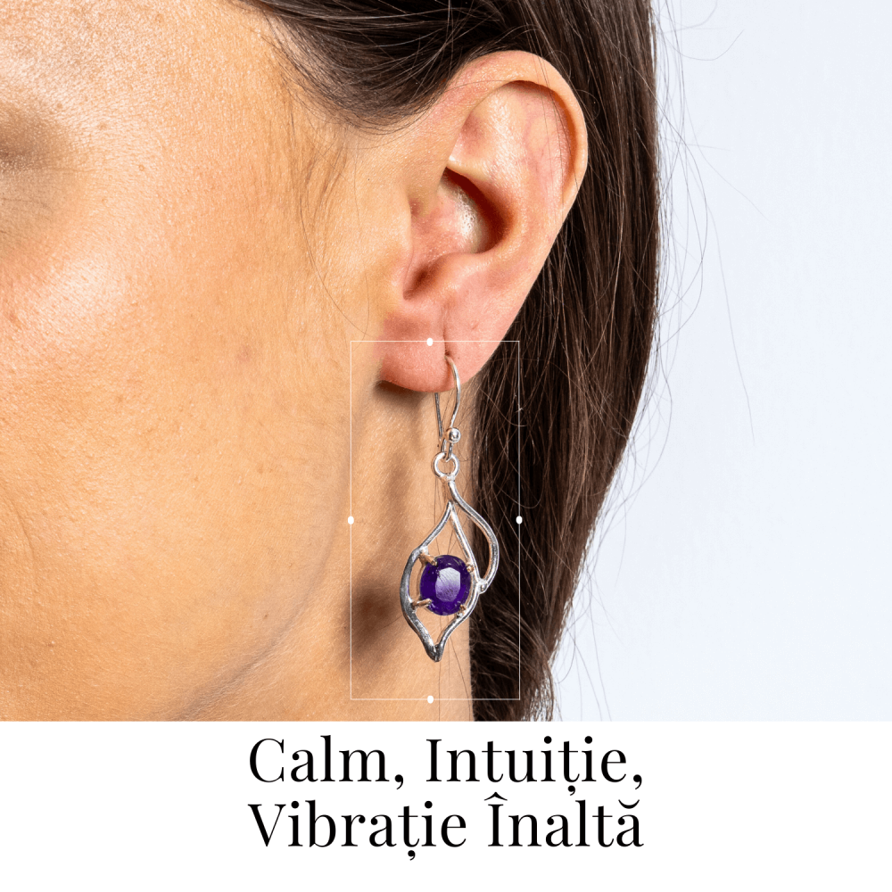 Cercei cu Ametist – Bijuterii Spirituale pentru Calm si Claritate [2]