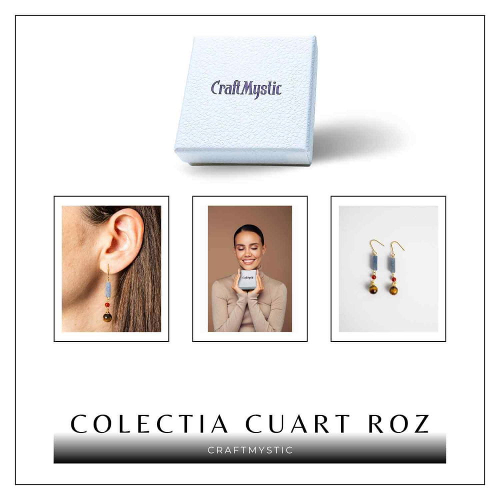 Cercei cu Lapis Lazuli, Agat Rosu si Ochi de Tigru - Energie si Protectie [8]