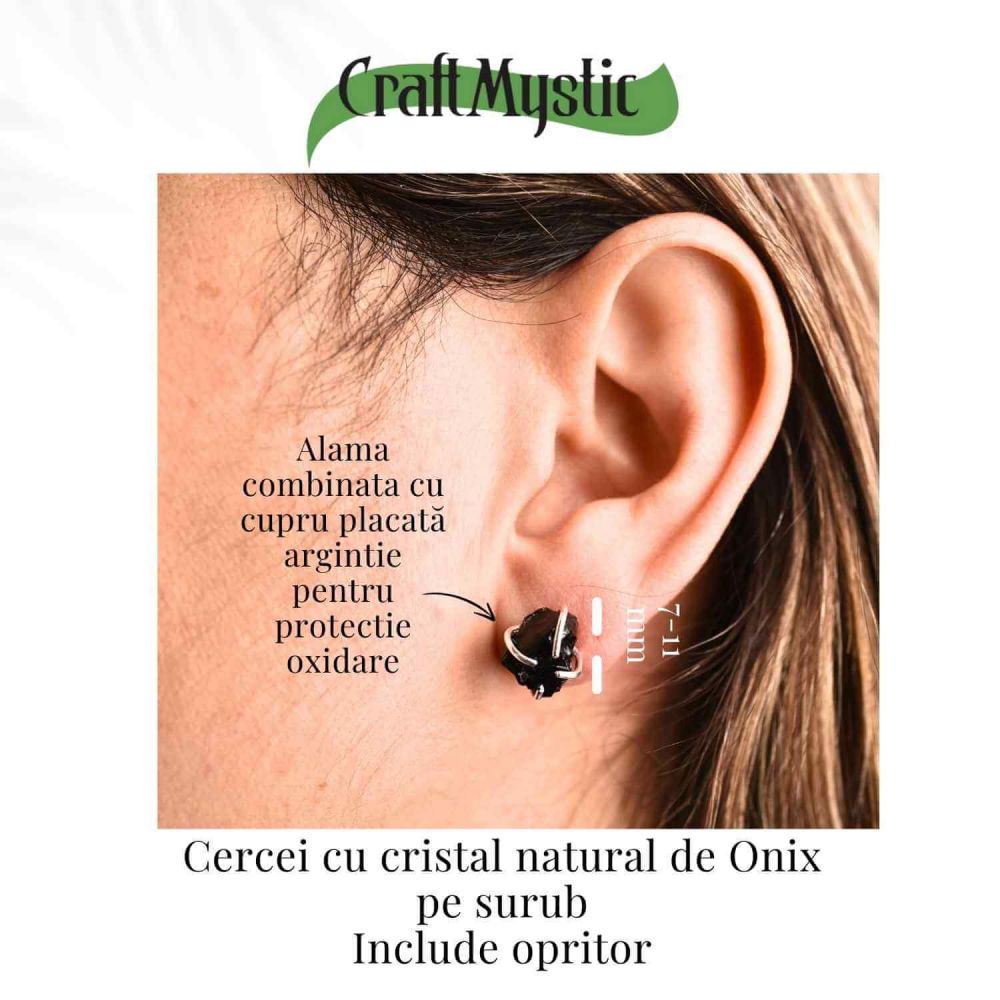 Cercei cu Onix Brut – Protectie si Claritate pentru Zilnic [4]