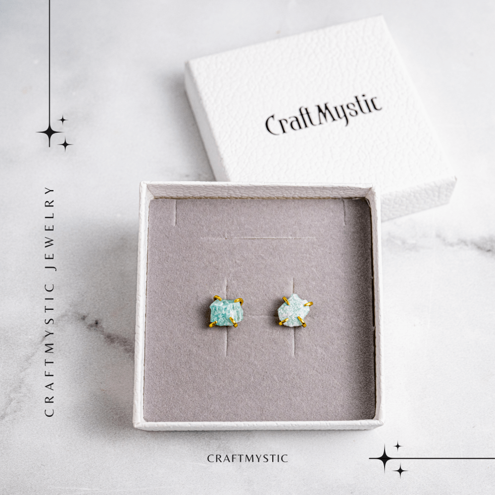 Liniste si Armonie – Cercei cu Amazonit si Finisaj Auriu [7]