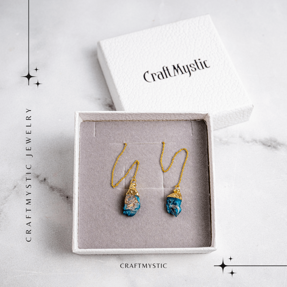 Claritate si Inspiratie – Cercei Lungi cu Apatit Brut [7]