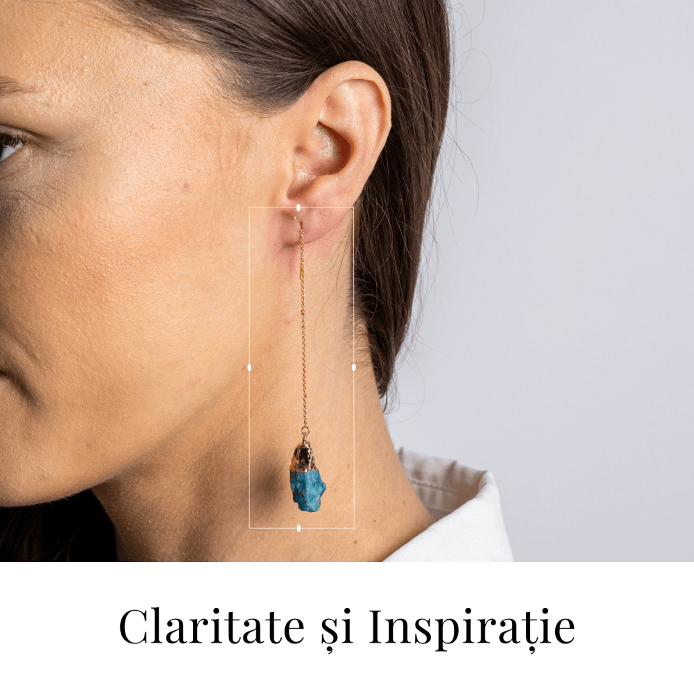 Claritate si Inspiratie – Cercei Lungi cu Apatit Brut [2]