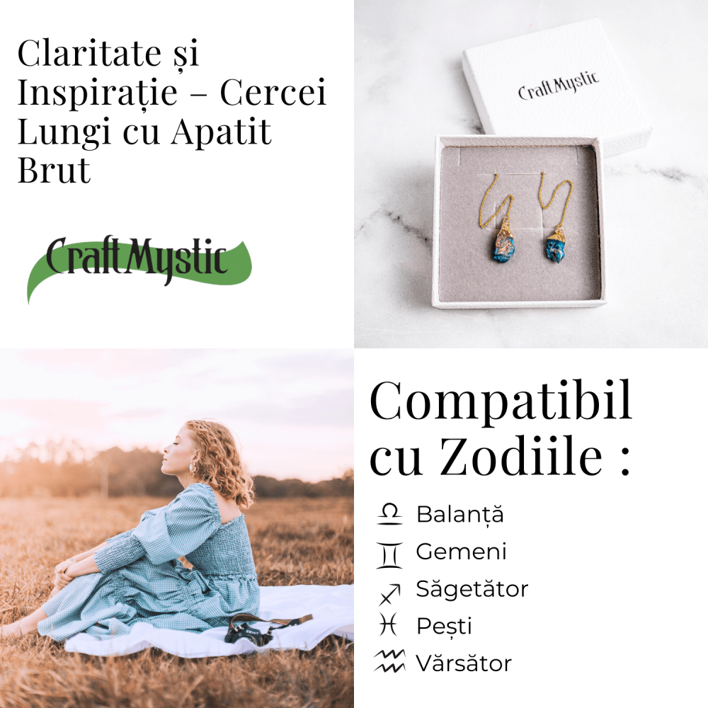 Claritate si Inspiratie – Cercei Lungi cu Apatit Brut [5]