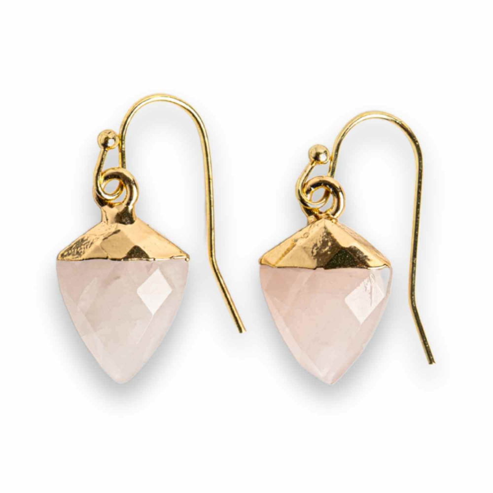 Cercei din Cuart Roz Natural Fatetat - Iubire Si Armonie [1]