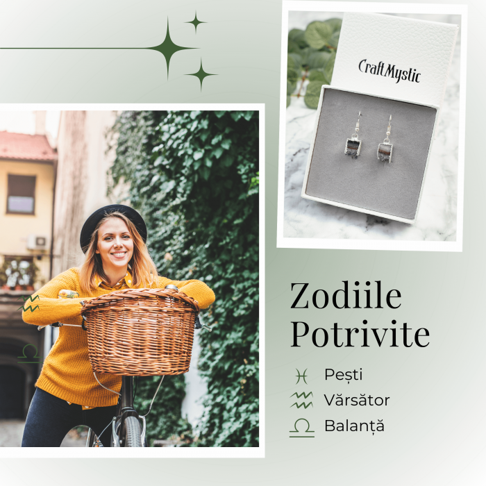 Cercei Argintii din Ametist Druzy Natural 15 mm [4]