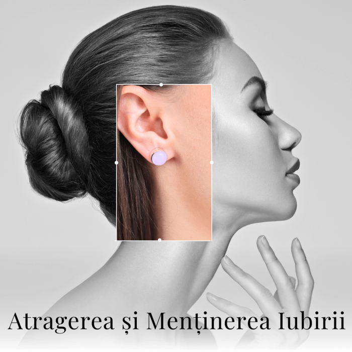 Cercei Eleganti cu Cuart roz Natural, inchidere pe surub, pentru iubire si armonie [3]