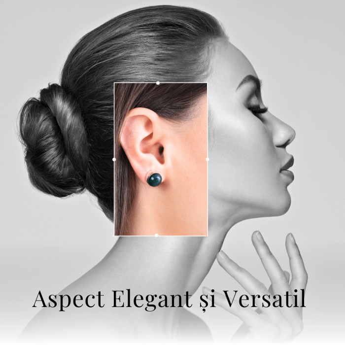 Cercei Eleganti cu Jad Verde, inchidere pe surub, pentru echilibru si protectie [6]