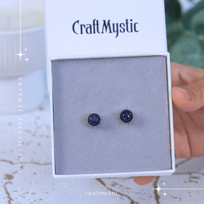 Cercei Eleganti cu Lapis Lazuli Natural, pentru claritate mentala si intelepciune [9]