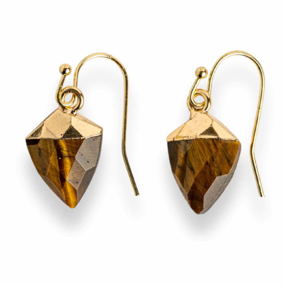 Cercei Eleganti cu Ochi de Tigru Natural Fatetat - Protectie si Claritate [1]